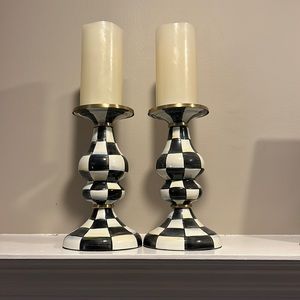 MacKenzie Childs Medium Pillar Candle Holders
